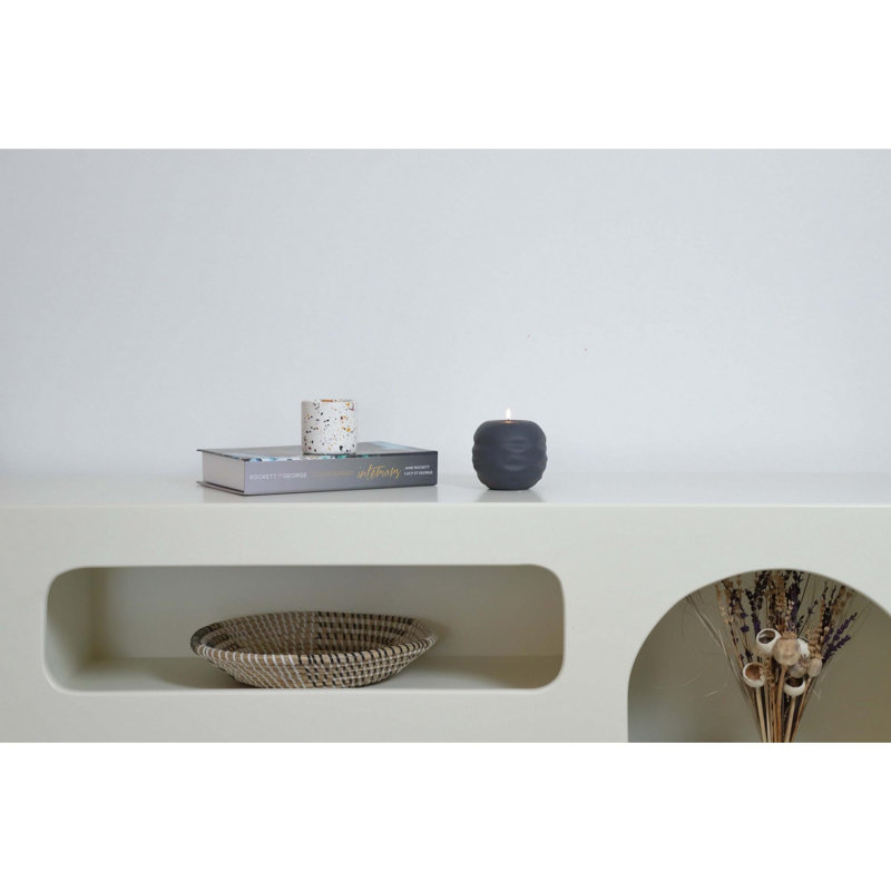 Elegant Decorative Object, 100% Ceramic, Anthracite Color, 3.5 x 3.5 x 3.5 inches | Ideal for Home Decor, Modern Aesthetics, Unique Accent Piece | Perfect for Living Room, Office, & Contemporary Spaces