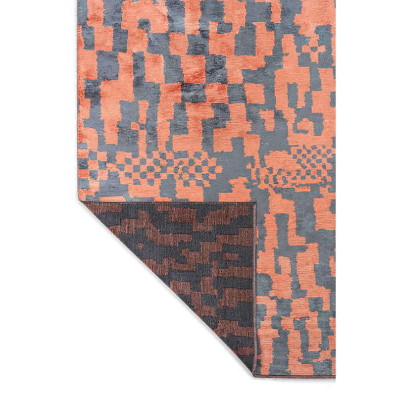 Amaaima Abstract Hand Loom Indoor / Outdoor Area Rug, Rectangle 6'6" x 9'10"