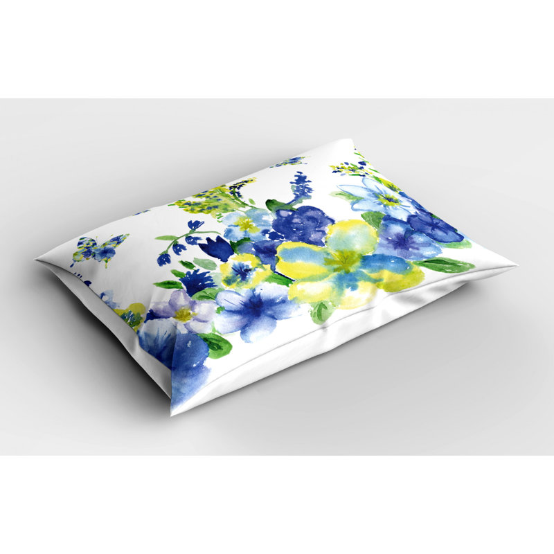 Spring Polyester Floral Sham Set, Queen