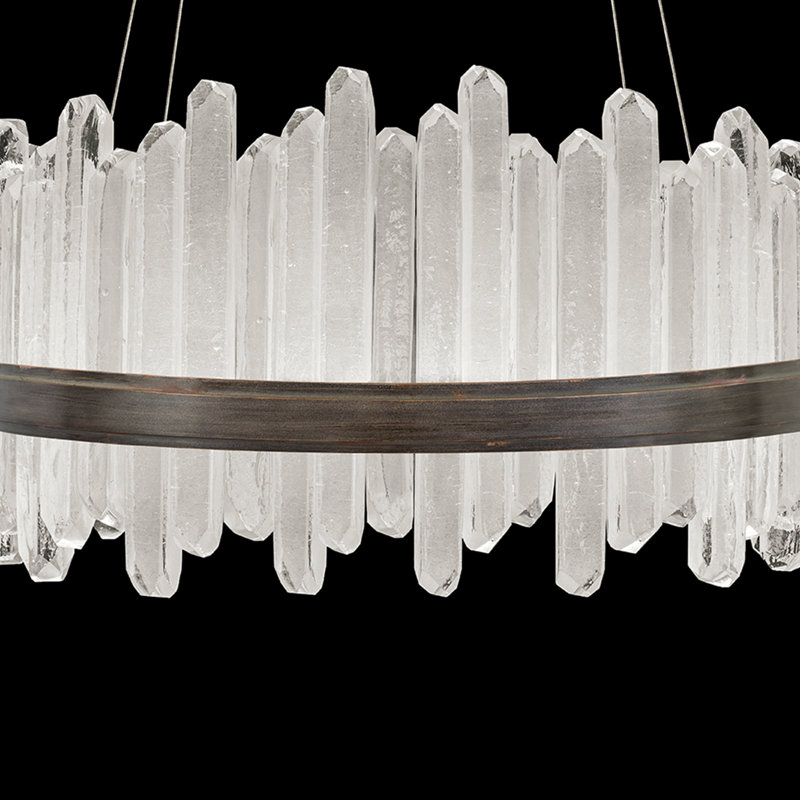 Lustre rond 30,5 po Lior, 3000, Bronze