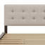 Cadre de lit plateforme tapissier Minimalist avec tiroirs de rangement et lit gigogne-255465555
