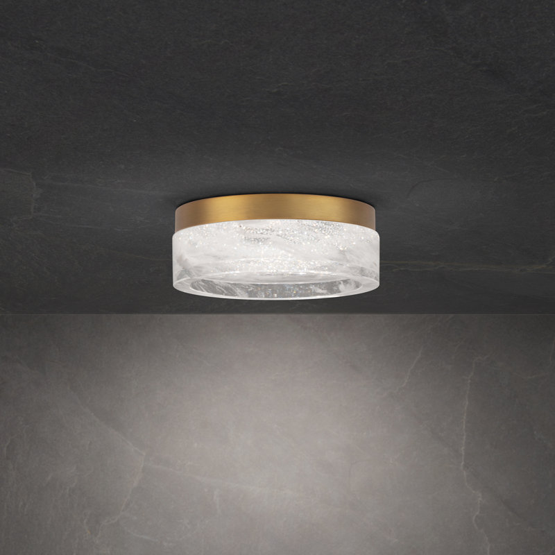 Melange 1 - Light LED Flush Mount, Aged Brass