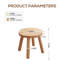 Solid Wood Accent Stool-1193707165