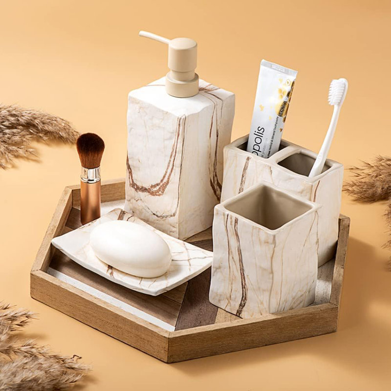 Deerdre Ceramic / Porcelain Bathroom Accessory Set