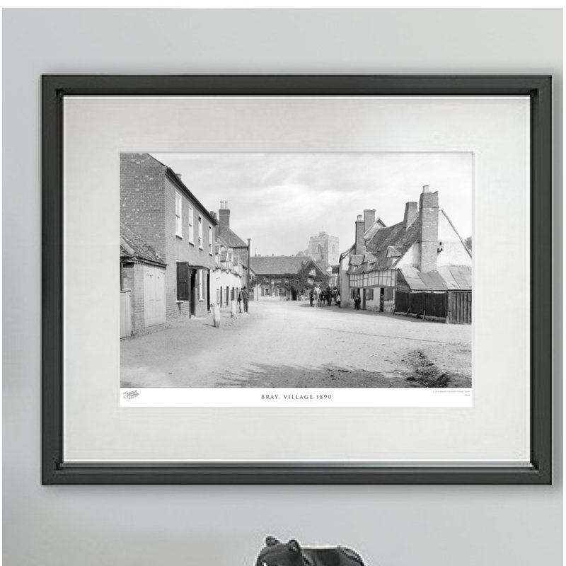 Bray, Village 1890 - Single Picture Frame Print, 60cm H X 80cm W x 2cm D