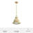 Bridgemoor 1 Light Dome Pendant-60180726