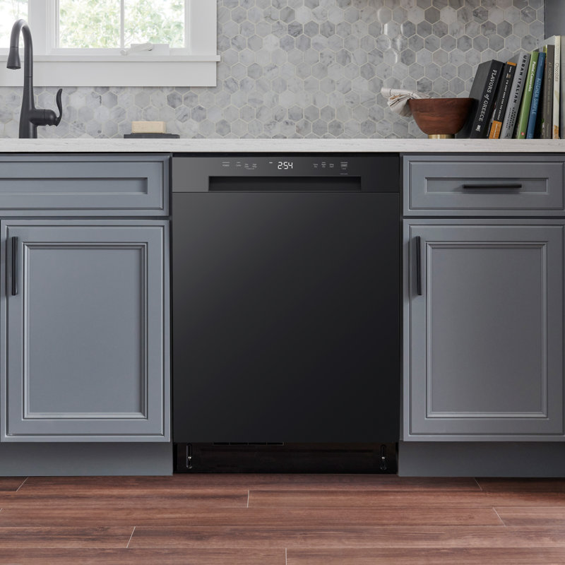 LG Front Control Dishwasher with LoDecibel Operation and Dynamic Dry, Black