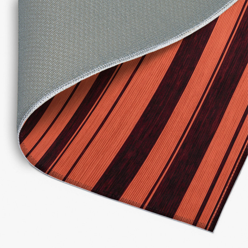 HorizontalStripes Brown Indoor and Outdoor Area Rug, Rectangle 2' x 3'