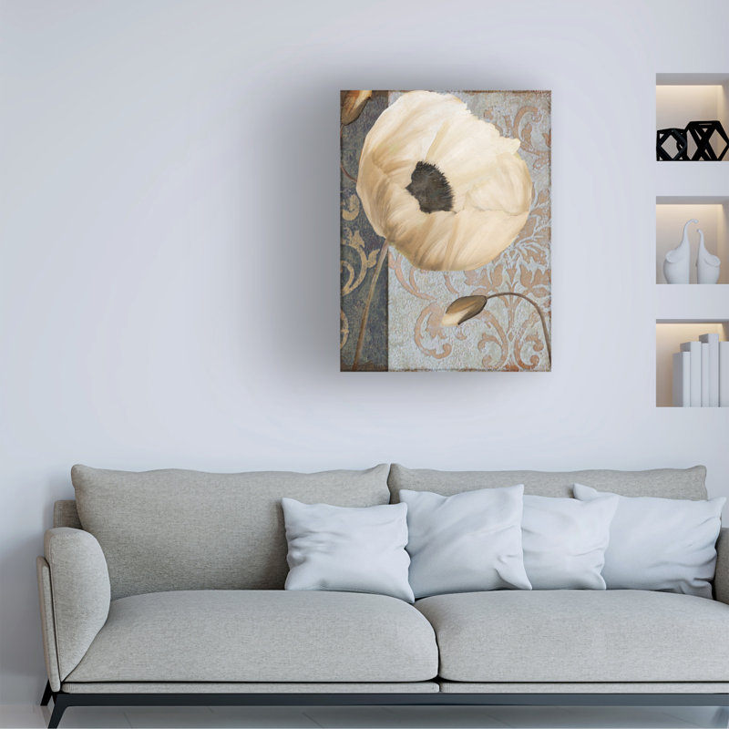 Art sur toile Sasha Poppy Brocade I, H 24 po x l 32 po