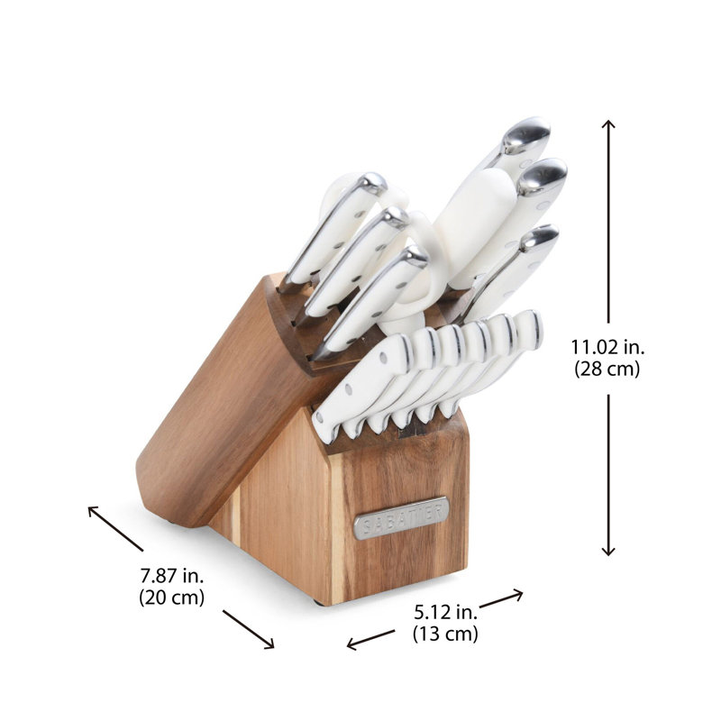 Sabatier 15-Piece Forged Triple Rivet Knife Block Set