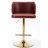 Swivel Bar Stools With Adjustable Height, Modern Pu Leather Upholstery, Back , For Home Pub & Kitchen Island  Pair  - Wine Red Seat, Burgundy Upholstery And Home, Pub,  2