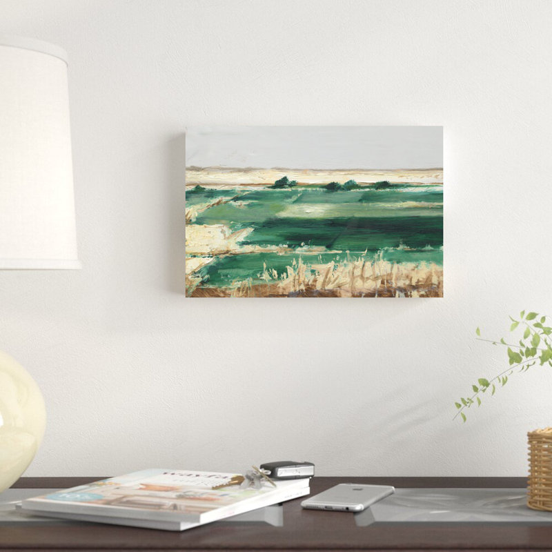 «Emerald Fields II» par Ethan Harper - peinture sur toile tendue, H 8 po x l 12 po