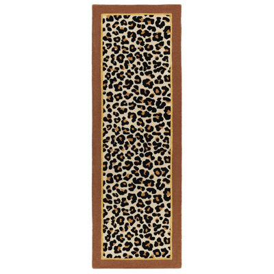 Fauve Handmade Wool Animal Print Area Rug