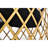 Annas 25 Inch Matte Black And Gold Cage Finish Ceiling Lighted With Remote