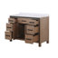 Meuble-lavabo rustique en bois de grange 48 po X P 22 po D, avec plateau en quartz blanc-117970818