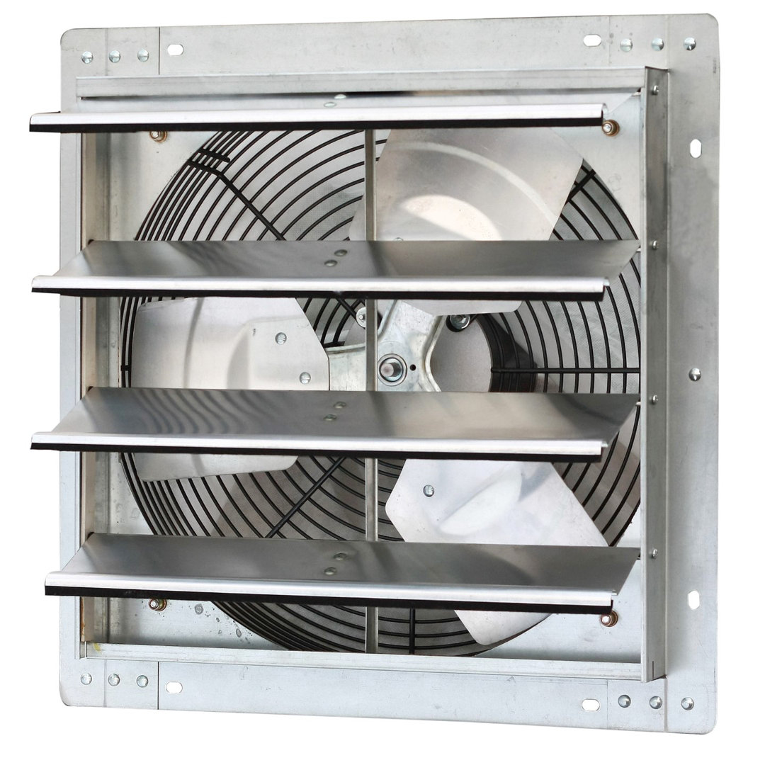 iLIVING ILG8SF16V - 16" Wall Mounted Exhaust Fan - Automatic Shutter - Variable Speed - Vent Fan For Home Attic, Shed, or Garage Ventilation, 1200 CFM, 1800 SQF Coverage Area (Power Cord Not Included) iLIVING