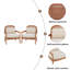 [Ensemble de 2] Chaise d'appoint Mid-Century moderne de 26,6 po avec structure en bois massif et dossier en rotin-1851757743-1851757747