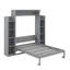 Lit escamotable double avec tablettes et DEL