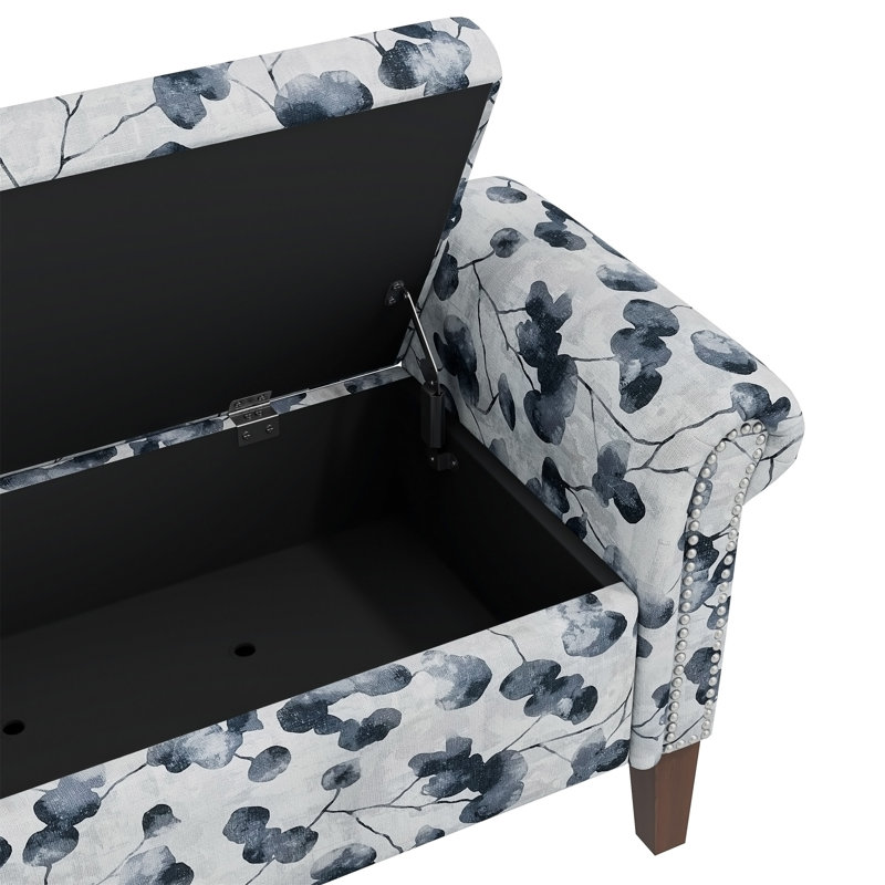 Banc de rangement avec accoudoirs roulés Wallen