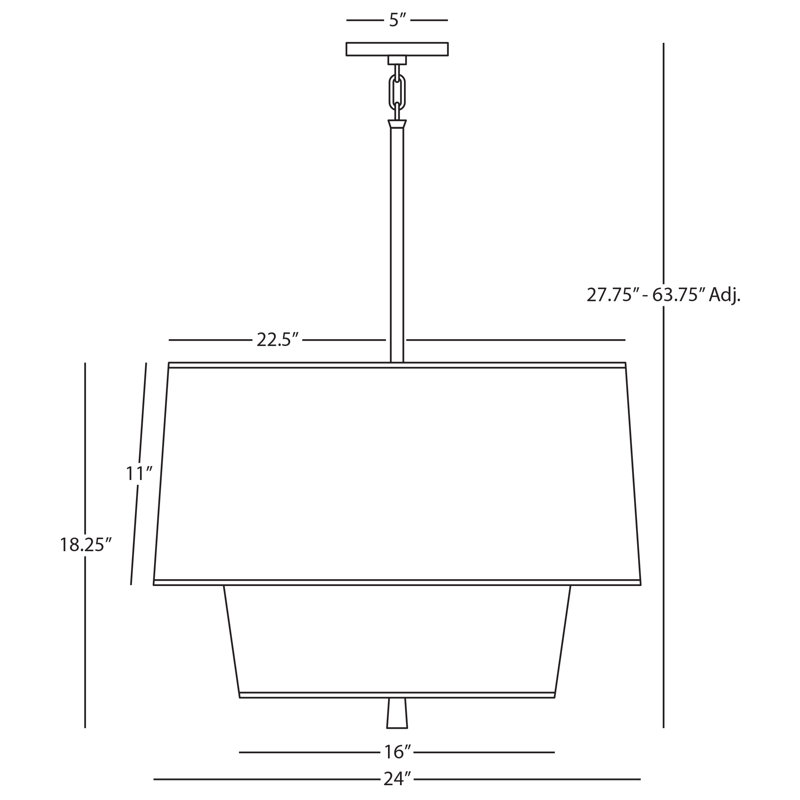 Decker 1 - Light Pendant, Modern Brass