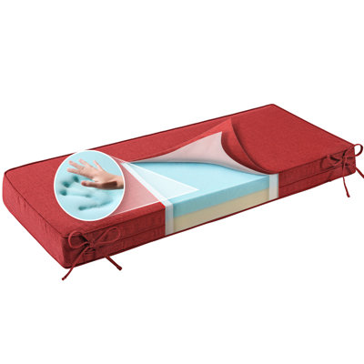 Sunrox Indoor/Outdoor Gel Memory Foam Seat Cushion with Piping