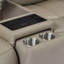 Canapé modulaire inclinable en cuir véritable avec puissance Thriple-587826777