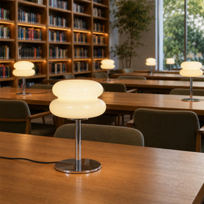 Dimmable Night Lamp For Bedroom, Mid Century Modern Lamp For Nightstand, Unique Home Hamburger Decor Aesthetic Cute Table Lamps For Living Room