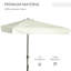 Aarun 130cm Market Parasol-55967160