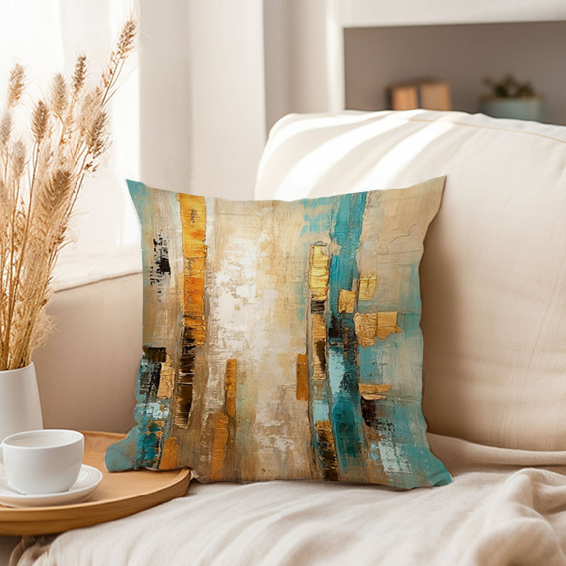 Abstract Gold Dreams I Transitional, 20"H x 20"W