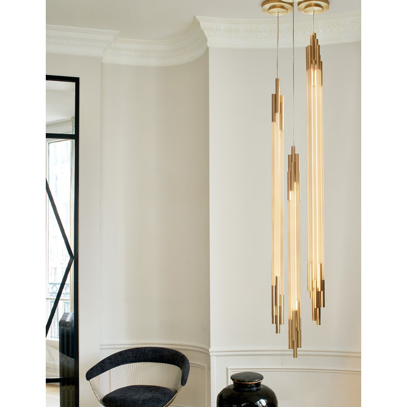Org 4 - Light LED Pendant, 62.99" H x 9.84" W x 9.84" D