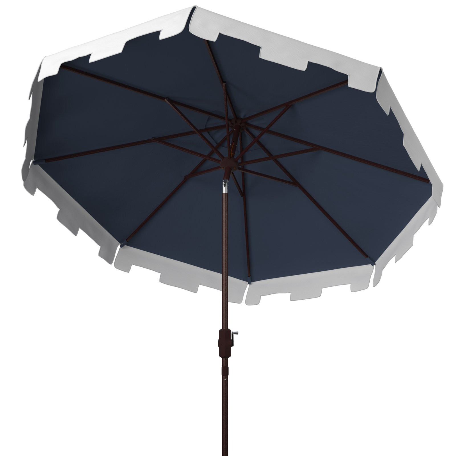 Lizarraga 9' Market Umbrella, Navy/Beige