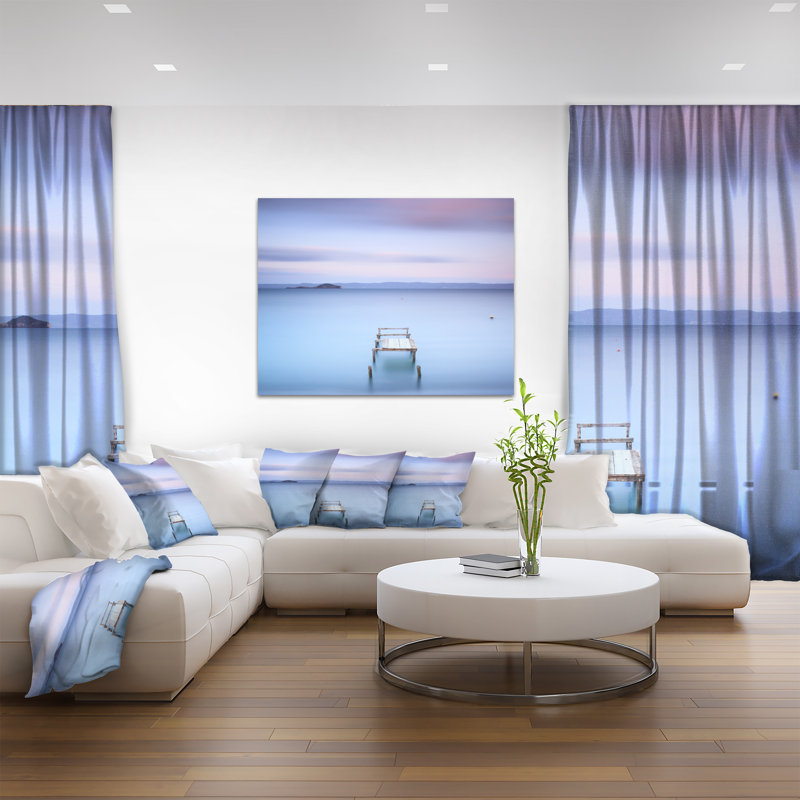 Paysage marin «Bright Purple Sky», impression, H 30 po x l 40 po x P 1,5 po, Toile tendue