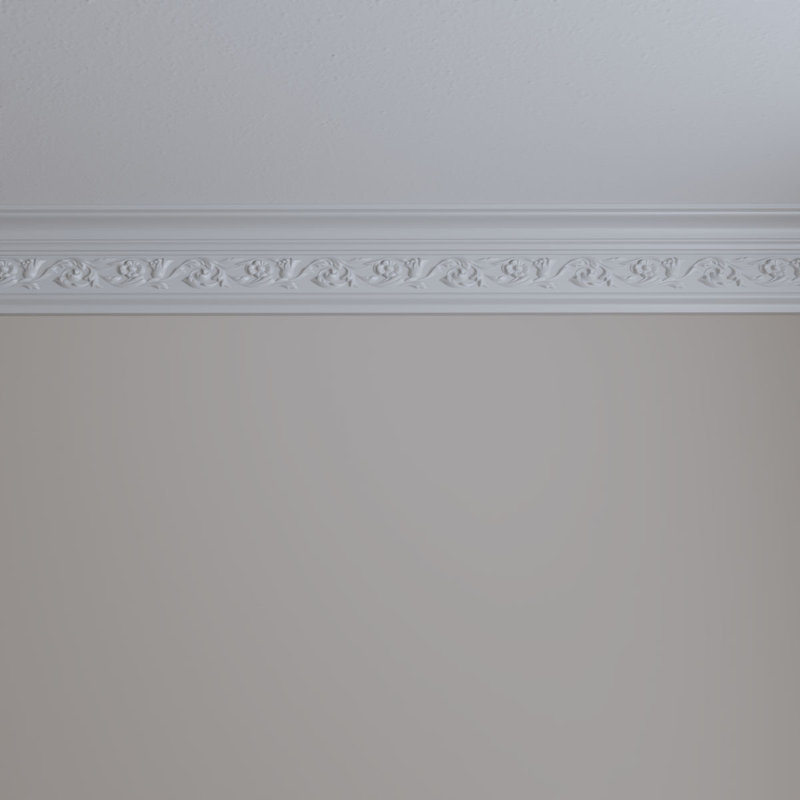 Springtime White Polyurethane Decorative Crown Moulding