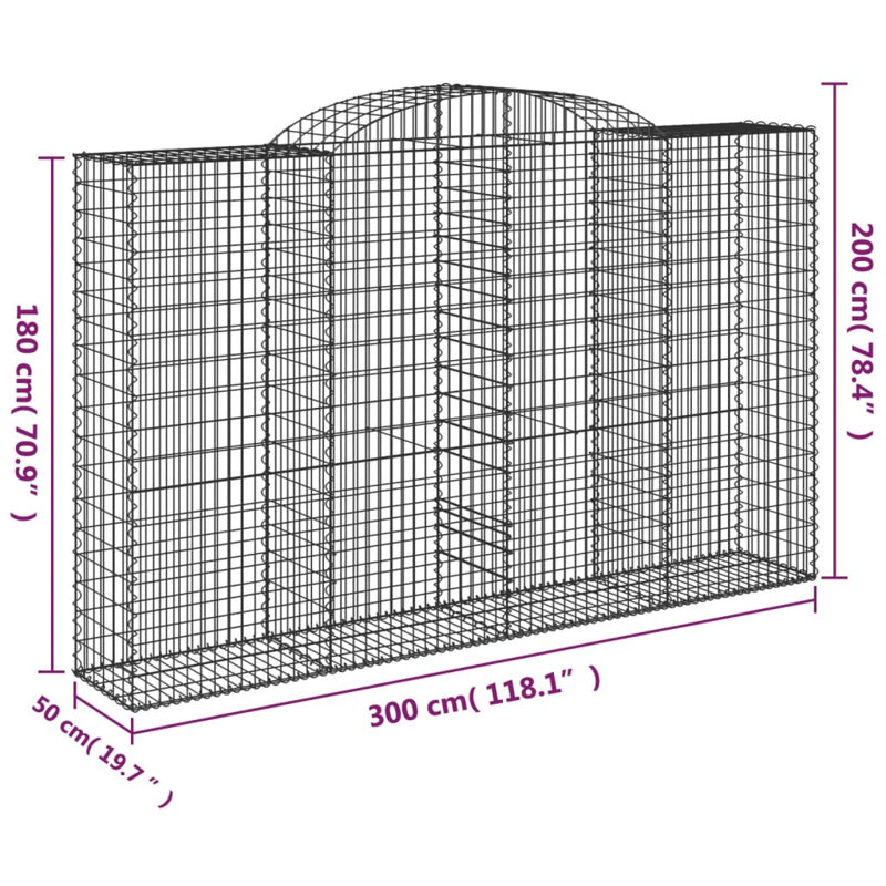 Briceida Silver Galvanised Iron, 200cm H x 300cm W x 50cm D