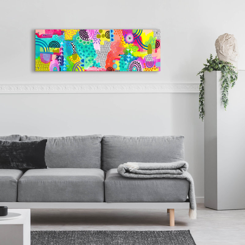  «Uprising» par Hello Angel, art mural en verre acrylique, 36 po x 12 po, H 16 po x l 48 po