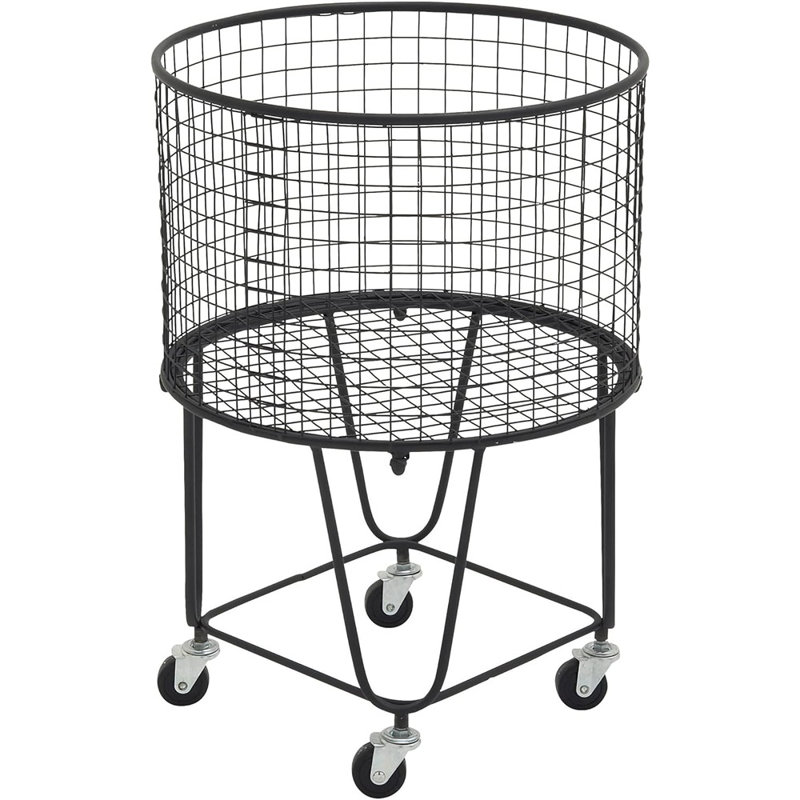 Metal Storage Cart Deep Set Rolling ...