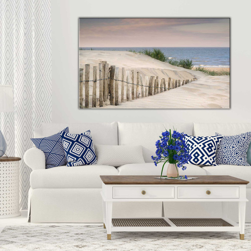 « sandy beach », reproduction de photo sur toile tendue, H 18 po x l 30 po x P 1 po
