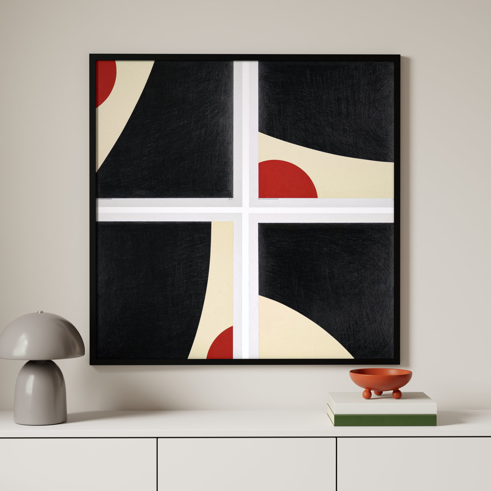 Dawna "Does My Bum Look Big in This?" Print, 41" H x 41" W, Black Framed