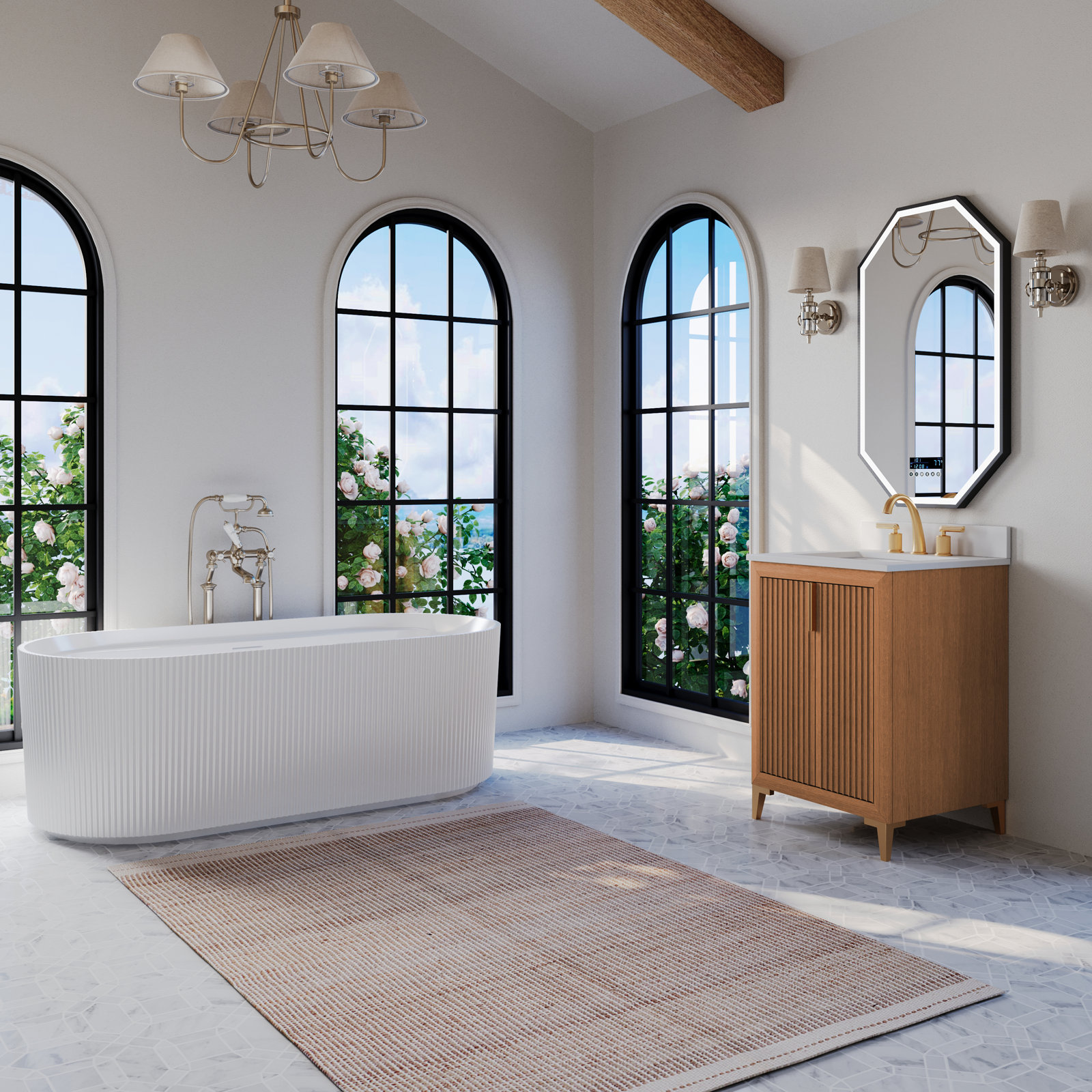 Turlington 24" Oak Single Bathroom Vanity, Sienna