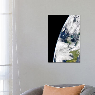 View of Earth from Space Showing Phytoplankton Bloom 1 Piece Wrapped Canvas Wall Art