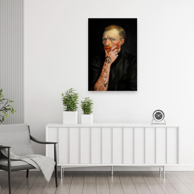 Painterly Modern Man, art mural moderne