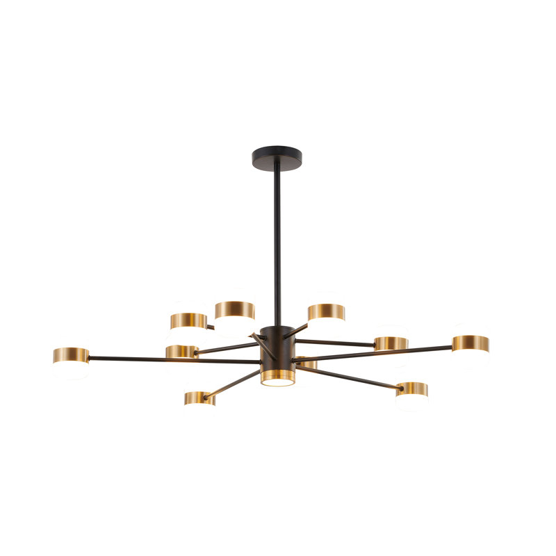 Lustre linéaire moderne Spoutnik à 10 lumières Wilford