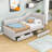Garwood Twin Size L-Shaped Corduroy Upholstered Daybed with 2 Drawers-196961980