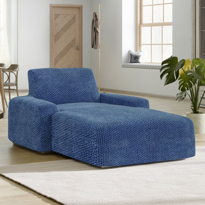 Stretchy Slipcover for Chaise Lounge - Soft to Touch & Easy to Clean - Velvet Collection
