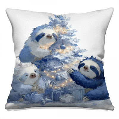 Sloth Throw Pillow, Animal Double Sided Pillows