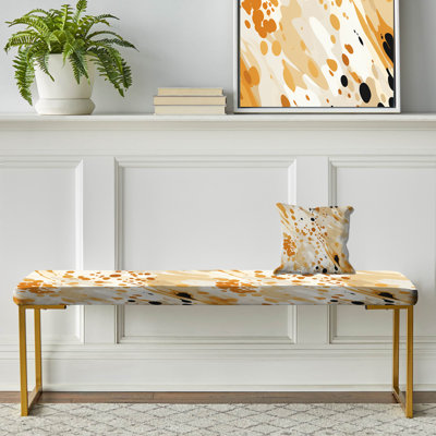 Banc abstrait tapissier doré