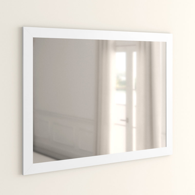 Miroir Gollu, 24 po x 36 po, Blanc