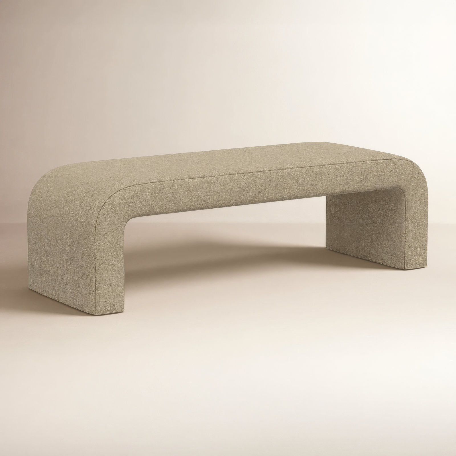 Barley 52" Bedroom Bench, Zuma Natural Textured Linen