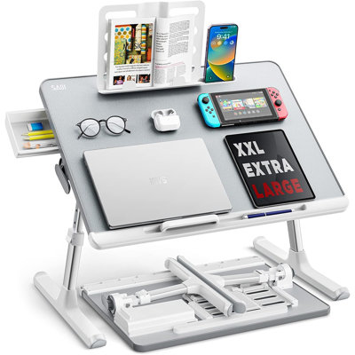 Bed Desk For Laptop, XX-Large Leather Adjustable Foldable ...