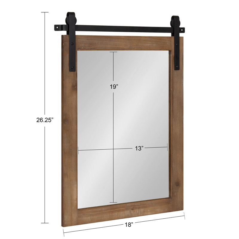 Miroir Dayanah, Brun rustique, 26,75 po x 19,5 po